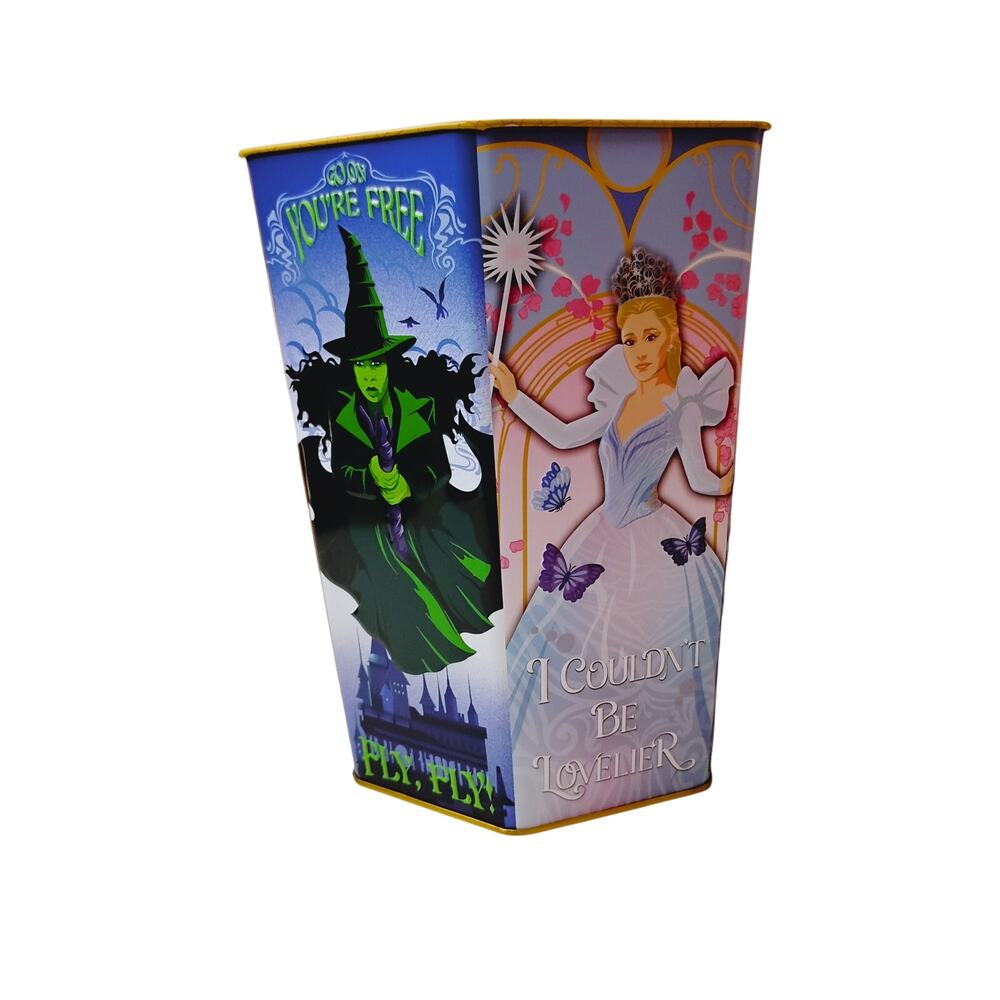 Wicked For Good Collectible Popcorn Tin Bucket Movie Elphaba & Glinda New